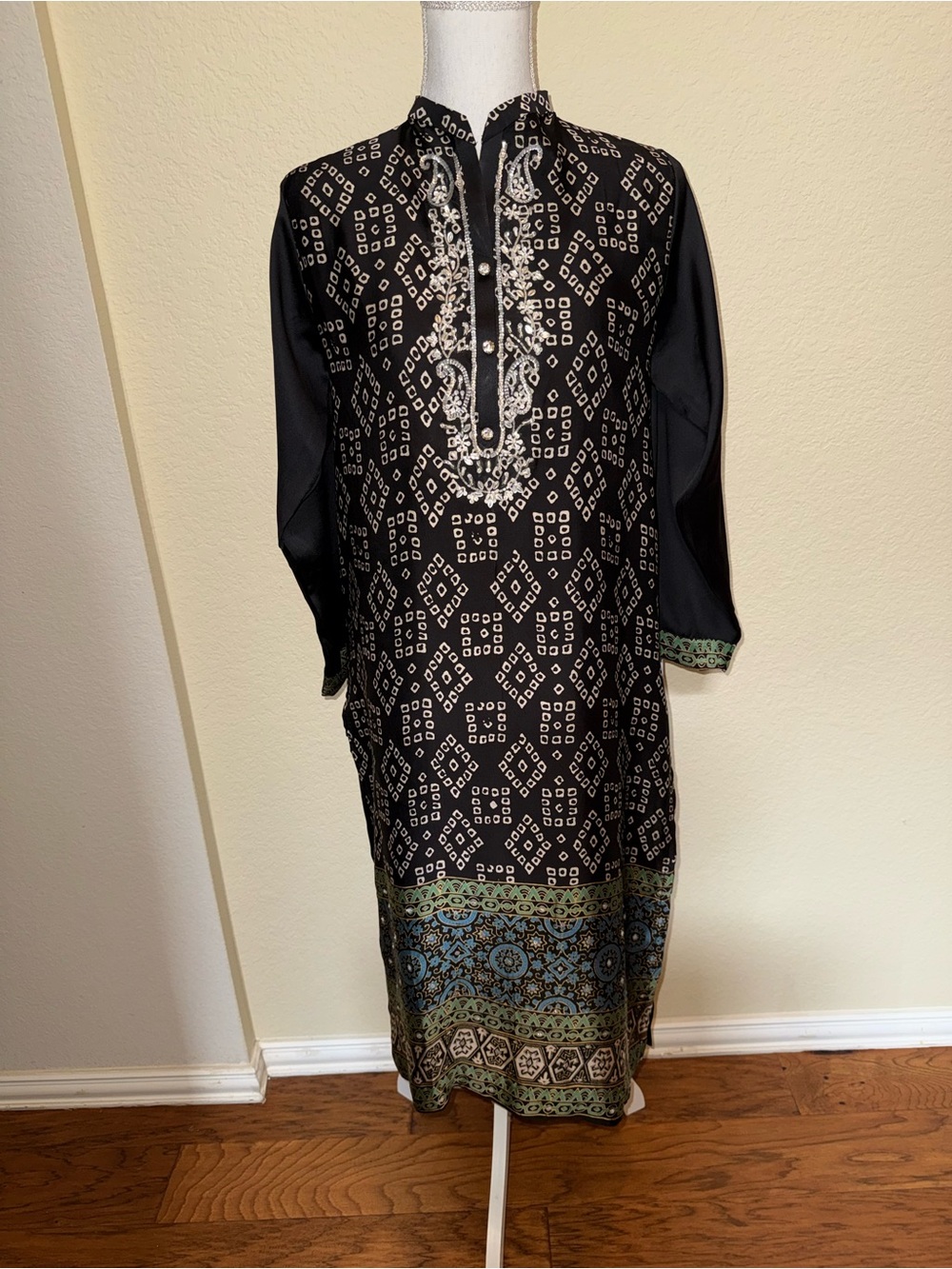 2 PC Satin Silk Khameez with Pants - Size Medium